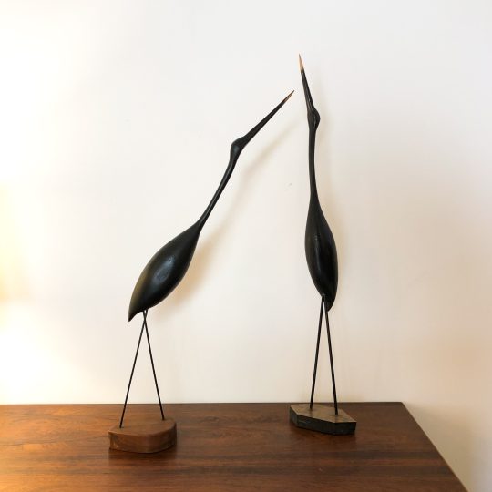 Fåglar i teak 60-tal