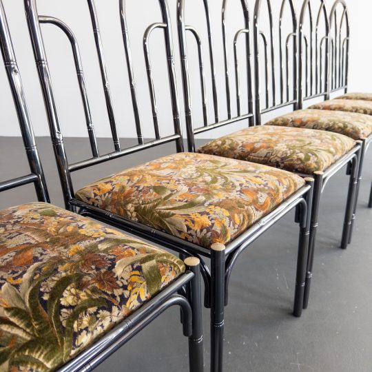 Italienska stolar i bambu-look, 1980-tal