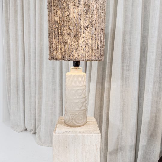 Bordslampa i frostat glas – GAB Nybro, 1960-tal