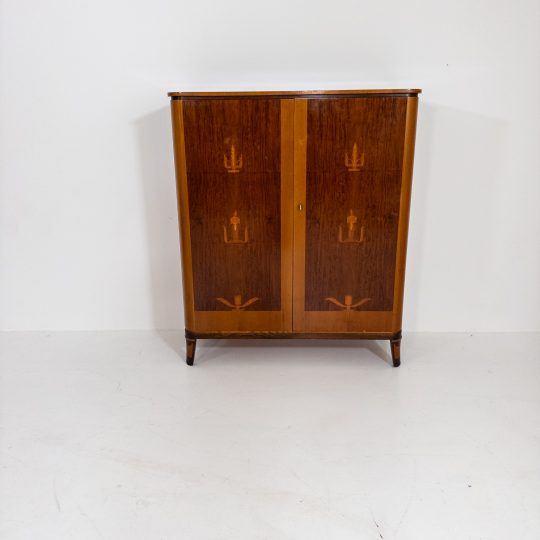 Art Deco-skåp med intarsia, 1930-tal