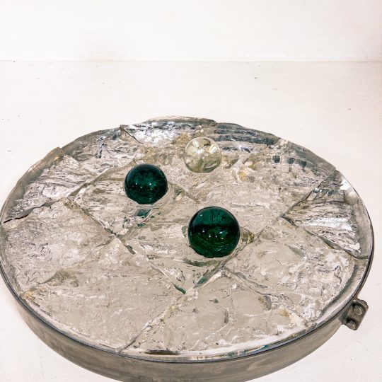 Monumental väggrelief i gjutet glas – troligen Lindshammar, 1970/80-tal